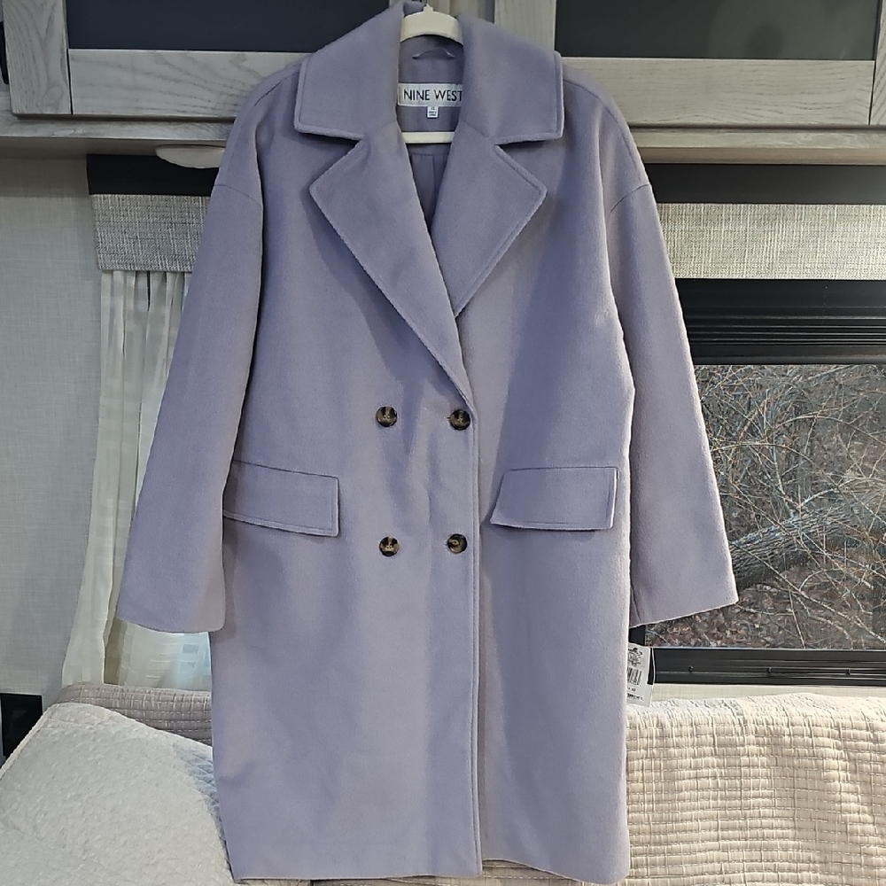 Nine West Women's Soft Lavender Pea Coat